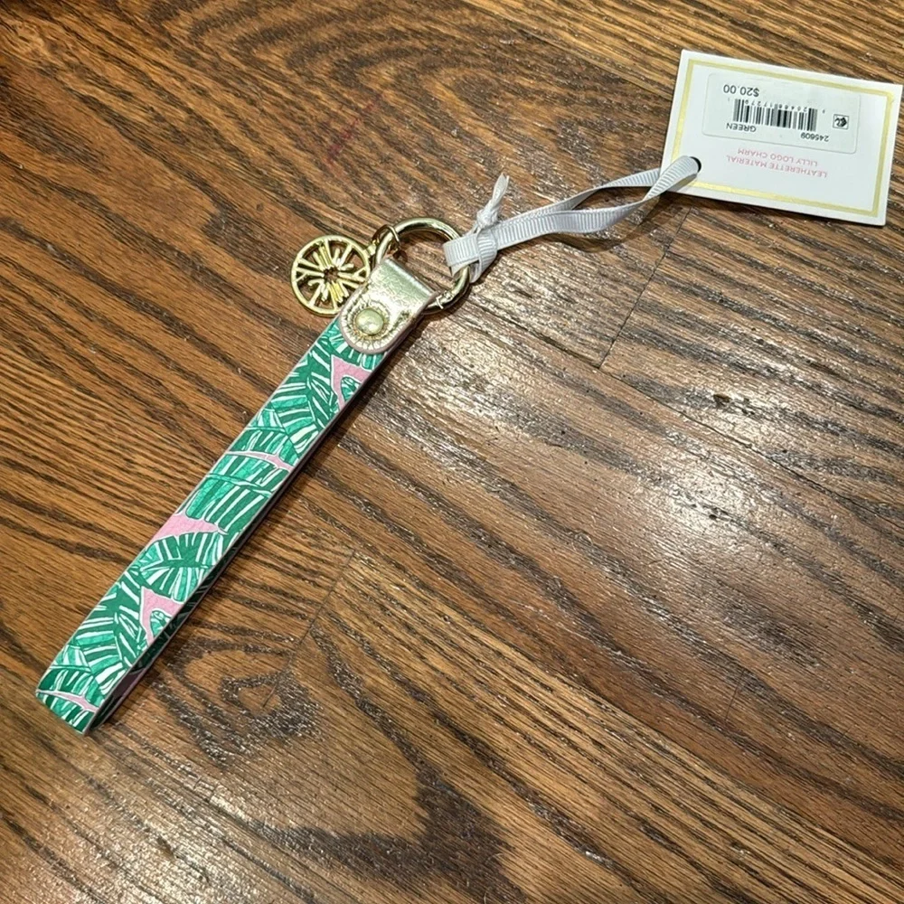 Lilly Pulitzer Durable Leatherette Strap Key Chain Let's go Bananas NWT